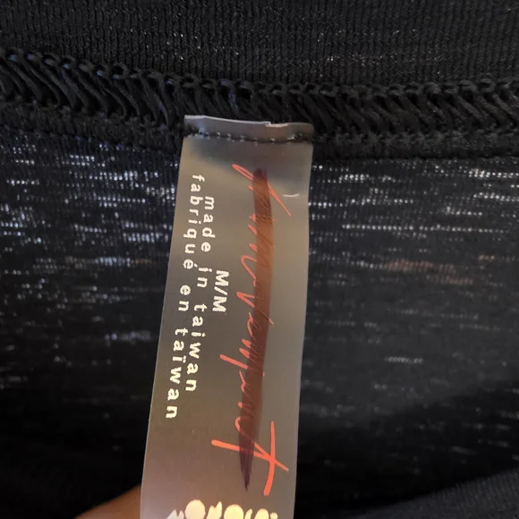 FP Movement by Free People Black Crop Top with Multicolor Design - Picture 3 of 5